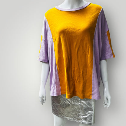 ACNE STUDIOS / unisex eban colour block cotton jersey tee / m (3876237178542727507)