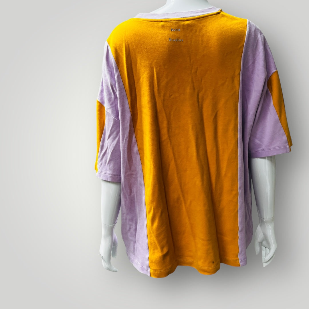 ACNE STUDIOS / unisex eban colour block cotton jersey tee / m Tops & shirts