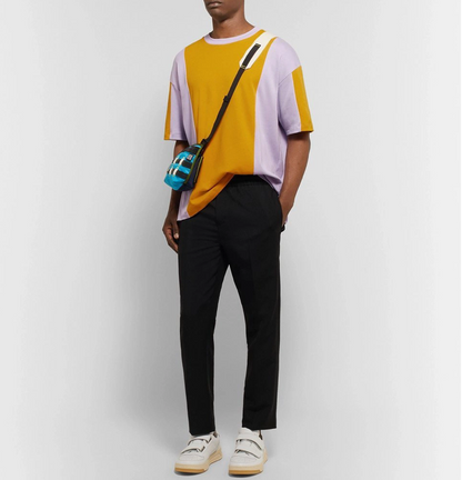 ACNE STUDIOS / unisex eban colour block cotton jersey tee / m (3876294388534313150)