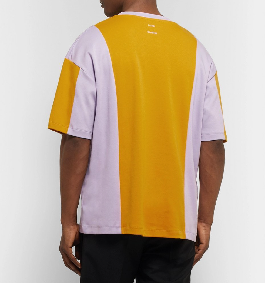 ACNE STUDIOS / unisex eban colour block cotton jersey tee / m Tops & shirts