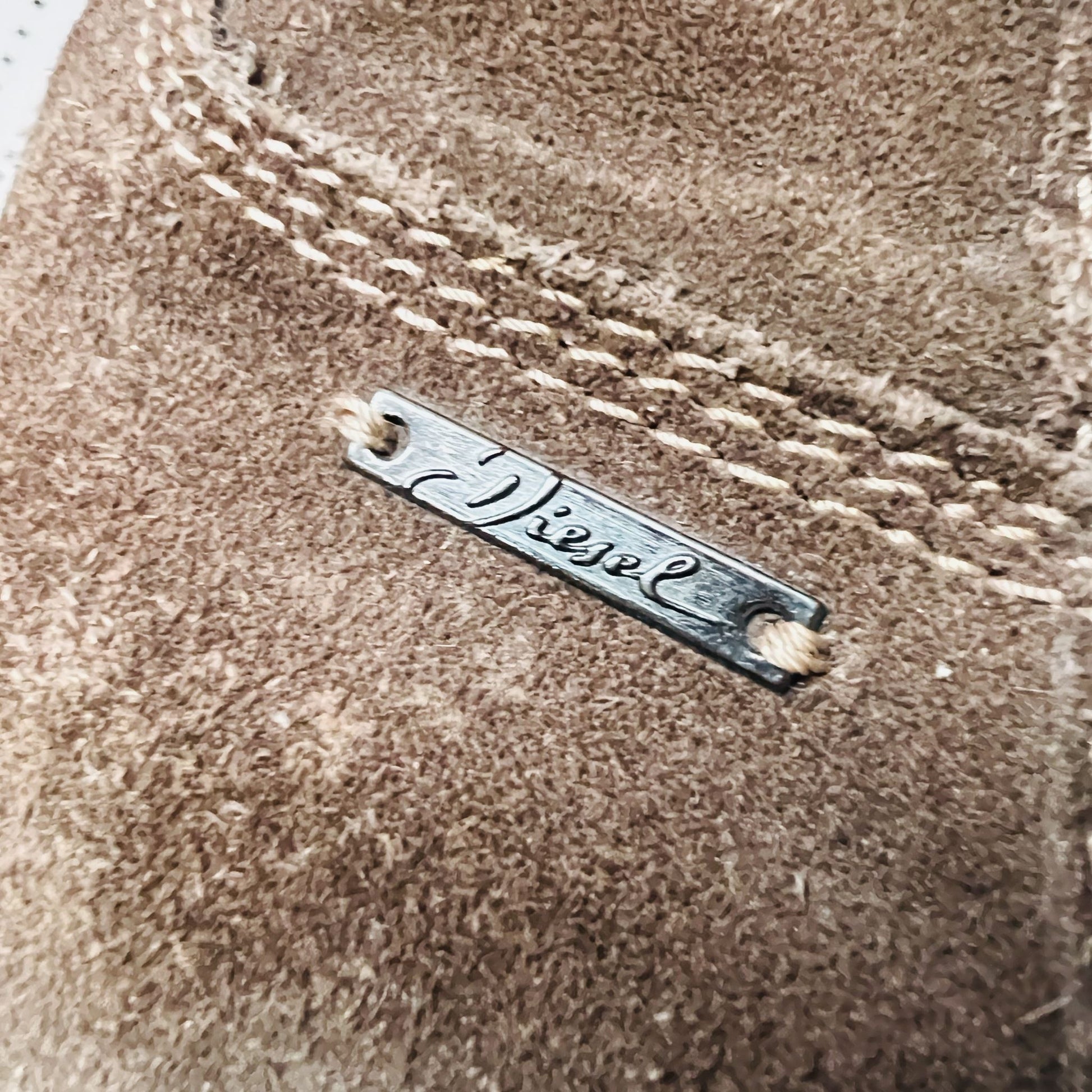 DIESEL / brown suede leather boots / 38 (3876565859132835186)