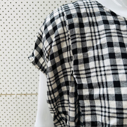 IORA / plaid button back top / s (3876735675563025357)