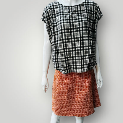 IORA / plaid button back top / s (3876736163408201643)