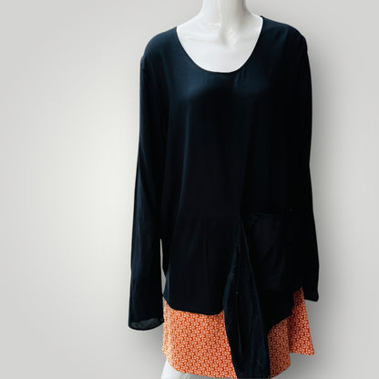 NOM*D / silk top with rosette pocket / 16 (3876736165455500885)