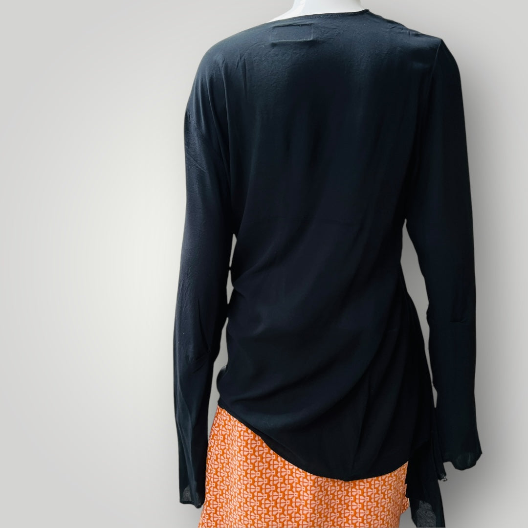 NOM*D / silk top with rosette pocket / 16 Tops & shirts