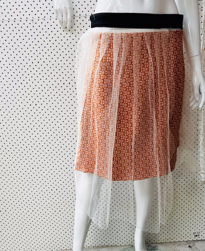 2000s nz vintage / ANDREA MOORE / tulle wrap skirt / 10 / made in nz (3877163659162368079)
