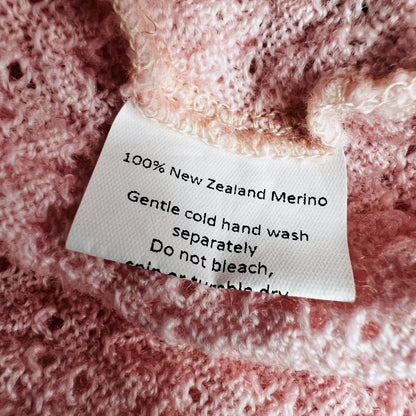 CHARMAINE REVELEY / pink merino jumper / made in nz / 14 (3879066138562165855)