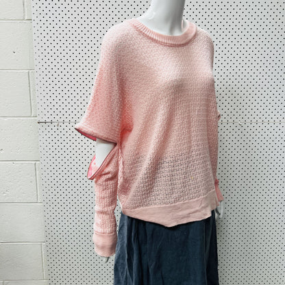 CHARMAINE REVELEY / pink merino jumper / made in nz / 14 (3879066148561326713)