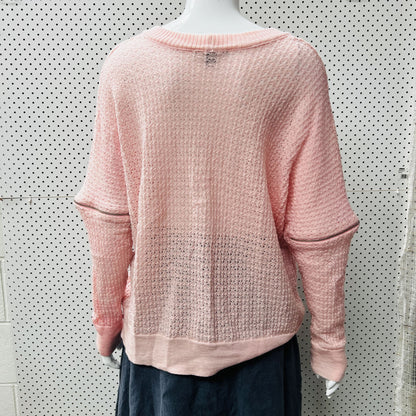 CHARMAINE REVELEY / pink merino jumper / made in nz / 14 (3879066157929165189)