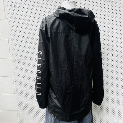 2000s nz vintage / SLY GUILD / hardwood wind breaker / black / s / nz made (3879066617021151131)
