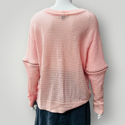 CHARMAINE REVELEY / pink merino jumper / made in nz / 14 (3879066955369249644)