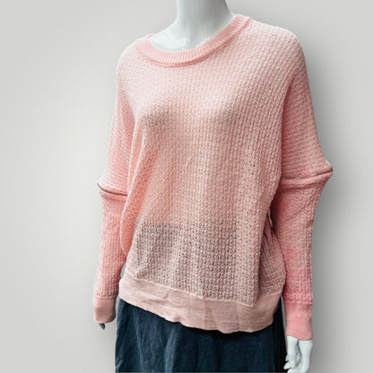 CHARMAINE REVELEY / pink merino jumper / made in nz / 14 (3879066957430732741)