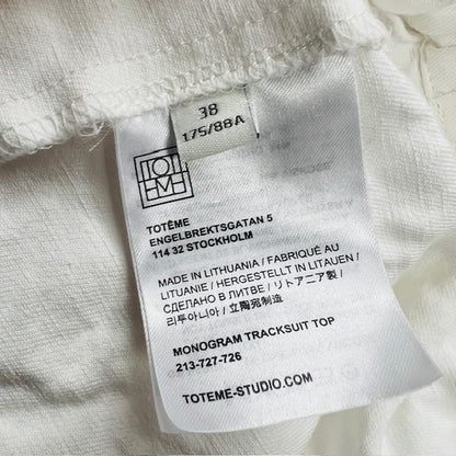Totême / White Monogram Tracksuit Zip-Up Jacket / 38 (3879155457311873148)