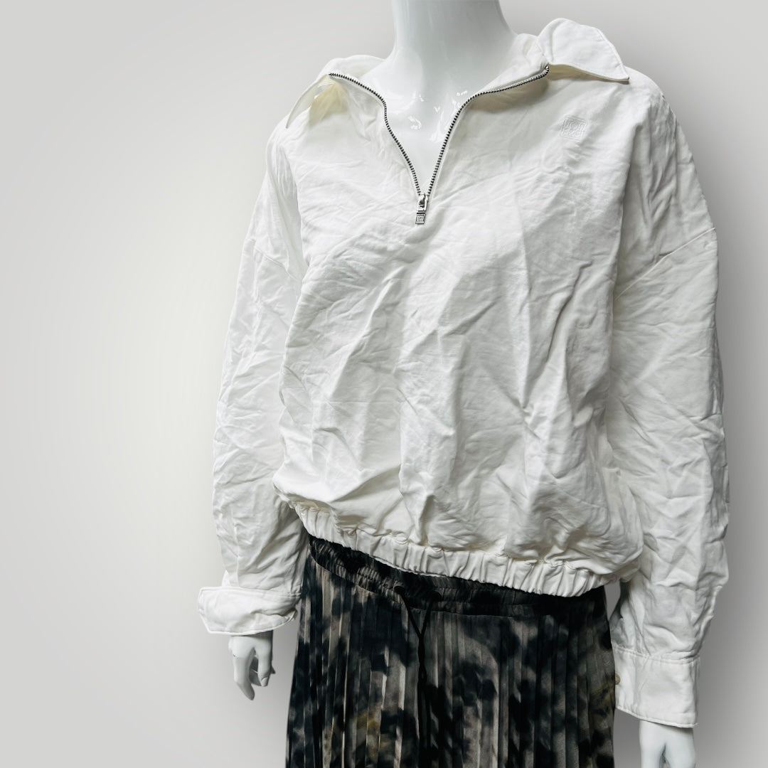 Totême / White Monogram Tracksuit Zip-Up Jacket / 38 Tops & shirts
