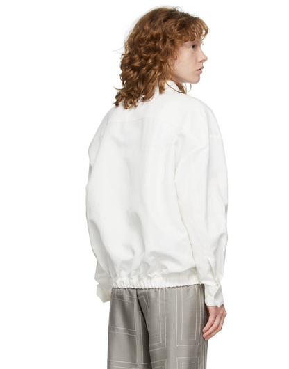 Totême / White Monogram Tracksuit Zip-Up Jacket / 38 (3879232658028500529)