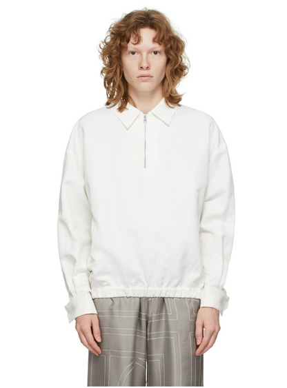 Totême / White Monogram Tracksuit Zip-Up Jacket / 38 (3879232664170552521)