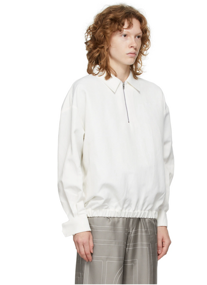 Totême / White Monogram Tracksuit Zip-Up Jacket / 38 (3879232667201508107)