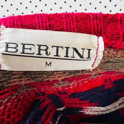 1990s nz vintage / BERTINI / patterned / wool jumper / M (3879681253802274844)