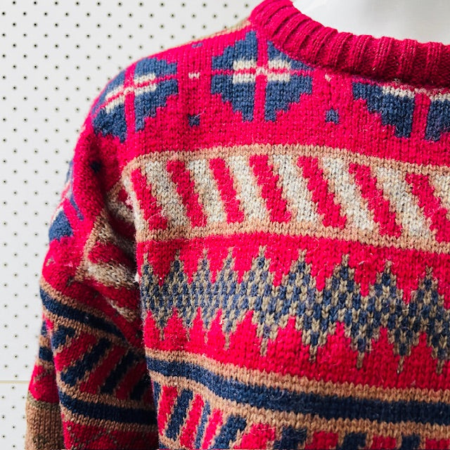 1990s nz vintage / BERTINI / patterned / wool jumper / M Jerseys & hoodies