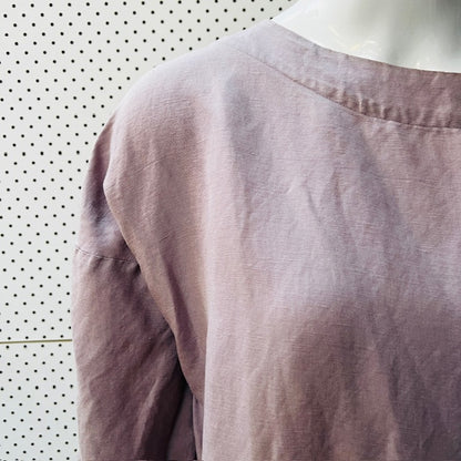TWENTY SEVEN NAMES / dress in mauve linen / s / made in nz (3880039540020152475)
