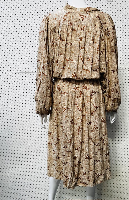 1970s nz vintage / HULLABALOO (early thornton hall) / patterned cotton dress / s Dresses