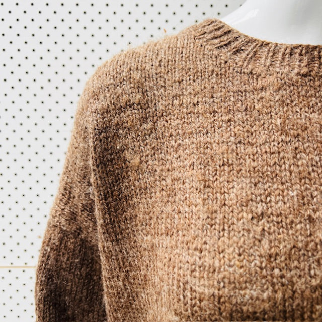 handmade / homespun / brown wool jumper / s Tops & shirts