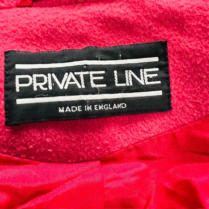 1990s british vintage / cashmere + wool / PRIVATE LINE raspberry overcoat / L (3881651853576863387)