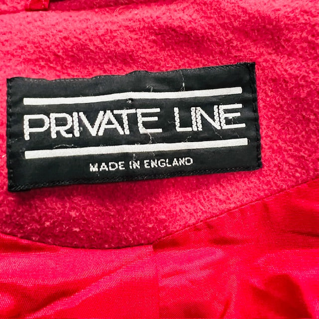 1990s british vintage / cashmere + wool / PRIVATE LINE raspberry overcoat / L Jackets