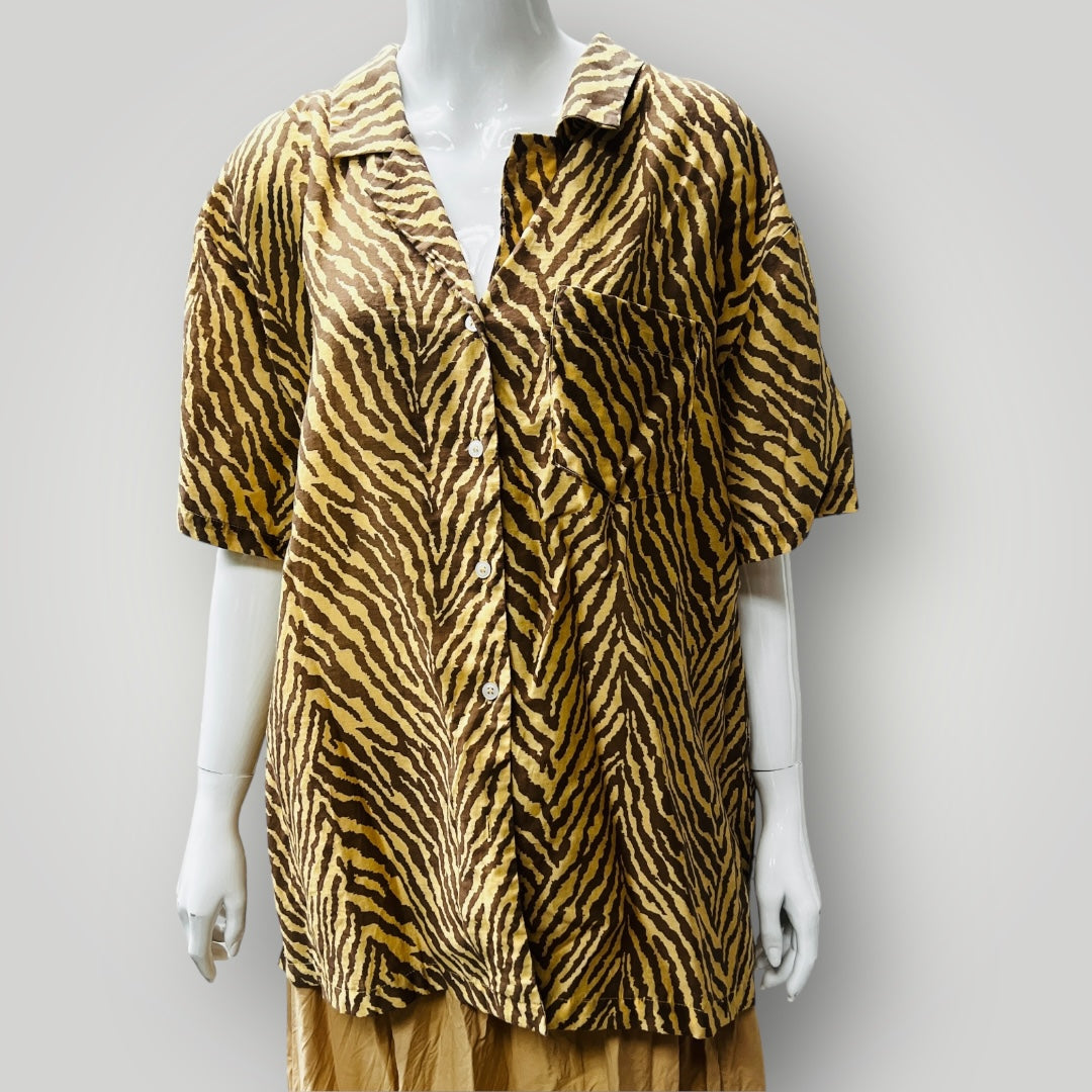 charlie holiday / indie shirt in zebra / 14 / xl (3881742637724491182)