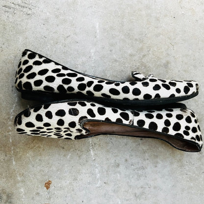 spotted horsehair ballet flats / 38 (3882012434033487068)