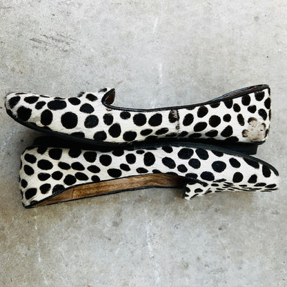 spotted horsehair ballet flats / 38 (3882012437049924537)