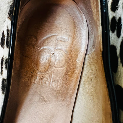 spotted horsehair ballet flats / 38 (3882012438720137122)