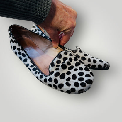 spotted horsehair ballet flats / 38 (3882012650503211100)