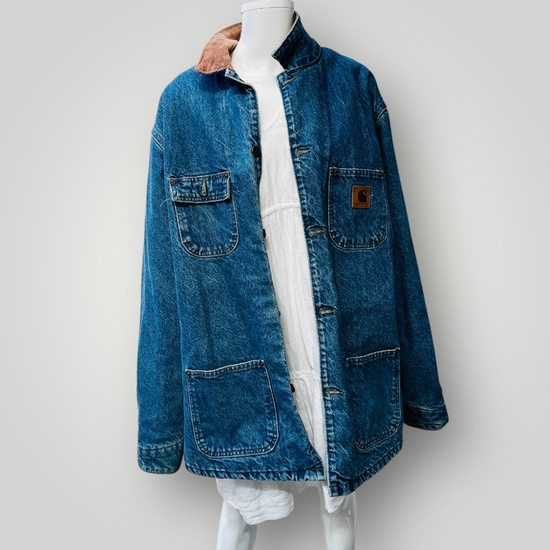 1990s american vintage / CARHARTT / denim chore jacket / L Jackets