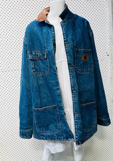 1990s american vintage / CARHARTT / denim chore jacket / L Jackets