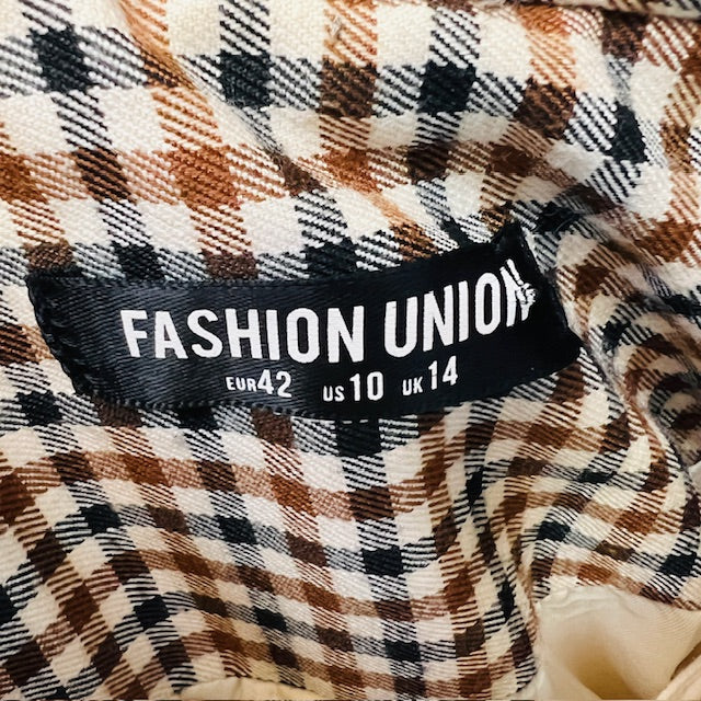 Fashion Union / fitted puffer jacket in check / 14 (3882612443381081011)