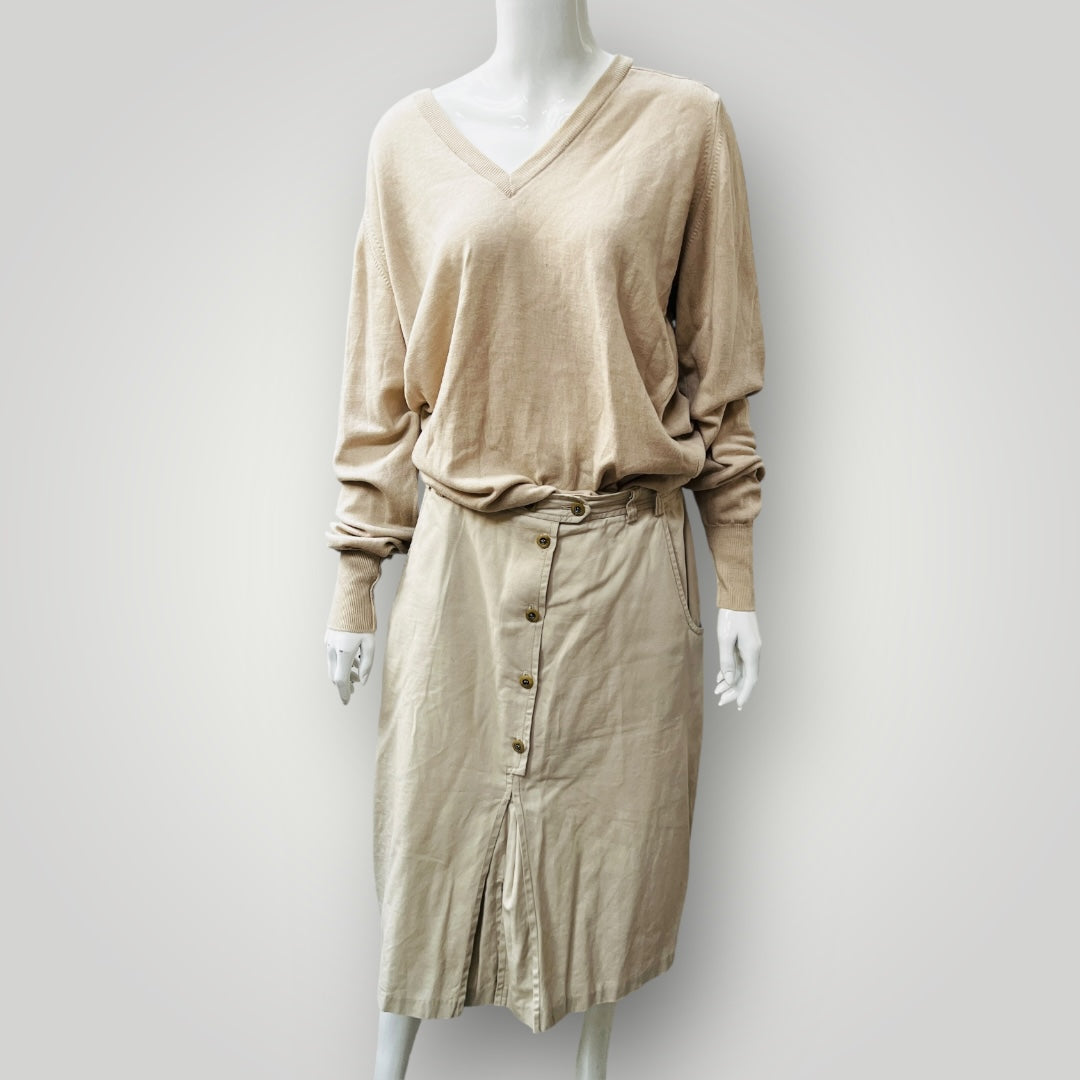 1980s british vintage / st michael / v neck wool jumper / L Tops & shirts