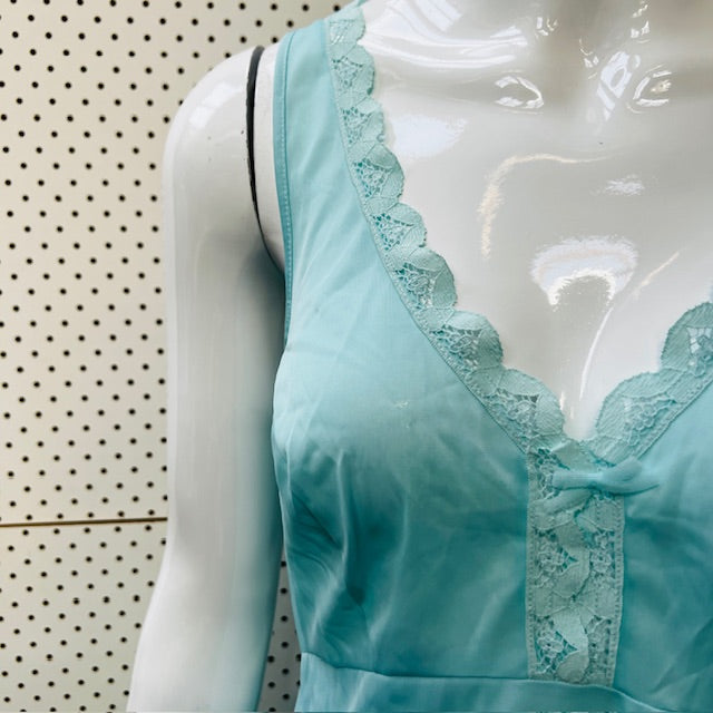 NZ vintage / turquoise slip / s (3883202577855293499)