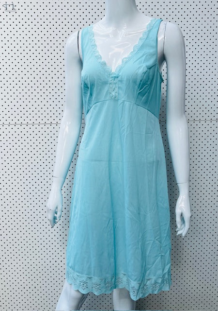 NZ vintage / turquoise slip / s (3883204600140468812)