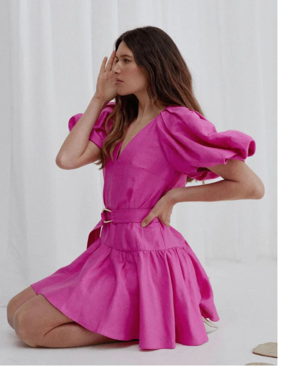 ACKLER / 'wheatland' mini dress / s (3883206108543459562)