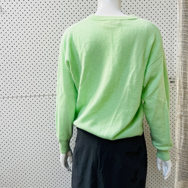 JAC + JACK / pure cashmere v neck in peppermint / m Tops & shirts