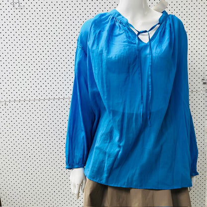JW ANDERSON x uniqlo - / electric blue sheer top / XL (3883369220583324986)