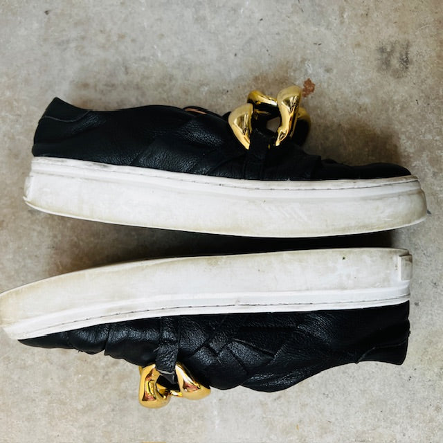 JO MERCER / temple sneakers in black leather / 38 (3883479577082290244)