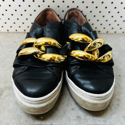 JO MERCER / temple sneakers in black leather / 38 (3883479578731846639)