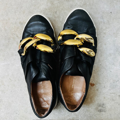 JO MERCER / temple sneakers in black leather / 38 (3883479580450736926)