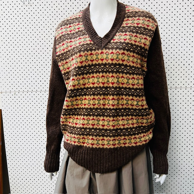 1980s nz vintage / viyella by summit / fair isle jumper / s / pure new wool Tops & shirts