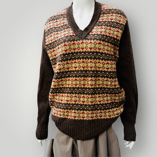 1980s nz vintage / viyella by summit / fair isle jumper / s / pure new wool Tops & shirts