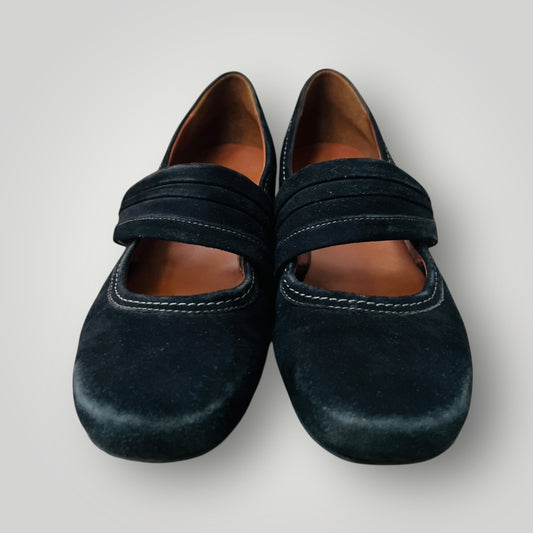 HOTTER / suede mary-jane flats / 41 (3883480154128781602)
