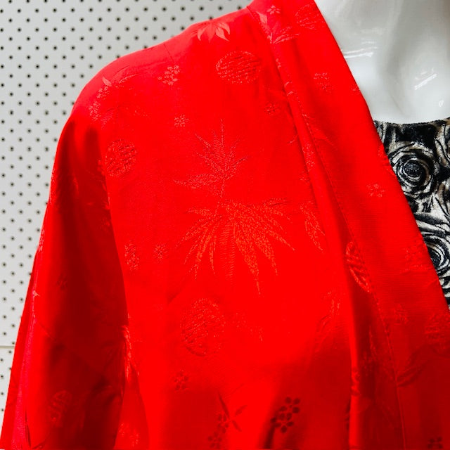 kimono style / ROBE / red / one size Vintage & retro