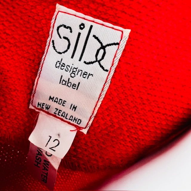 1990s nz vintage / SILX / red dress jacket with shoulder pads / s / nz made (3883907087455775977)